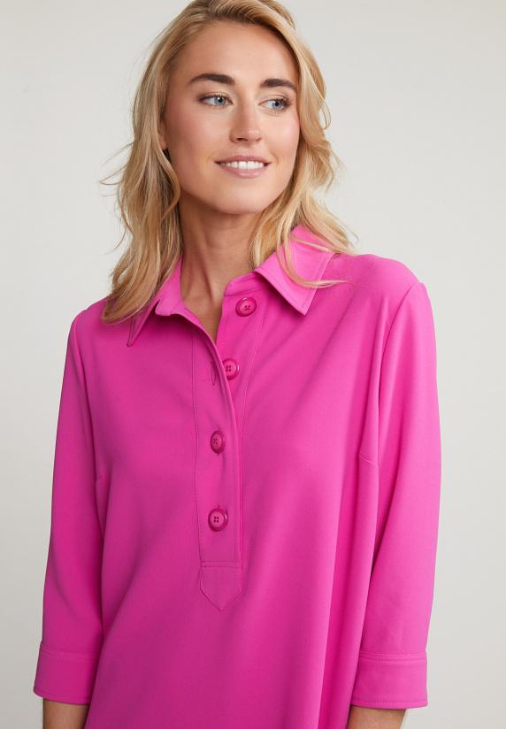 River Woods Fuchsia Jurk 3/4 Mouwen