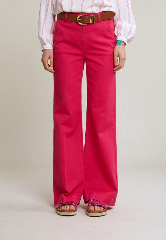 River Woods Fuchsia Klassieke Stretch Broek