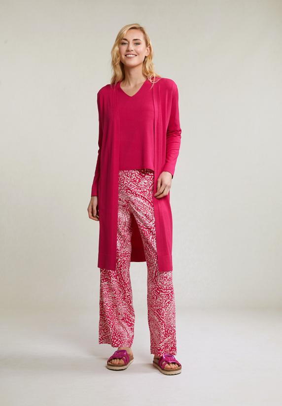 River Woods Fuchsia Lange Cardigan Lange Mouwen
