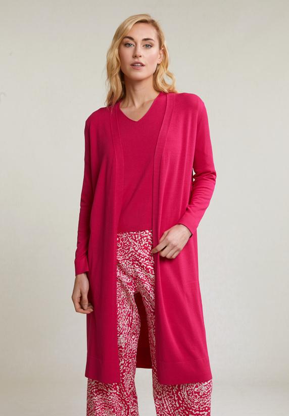 river woods Fuchsia lange cardigan lange mouwen