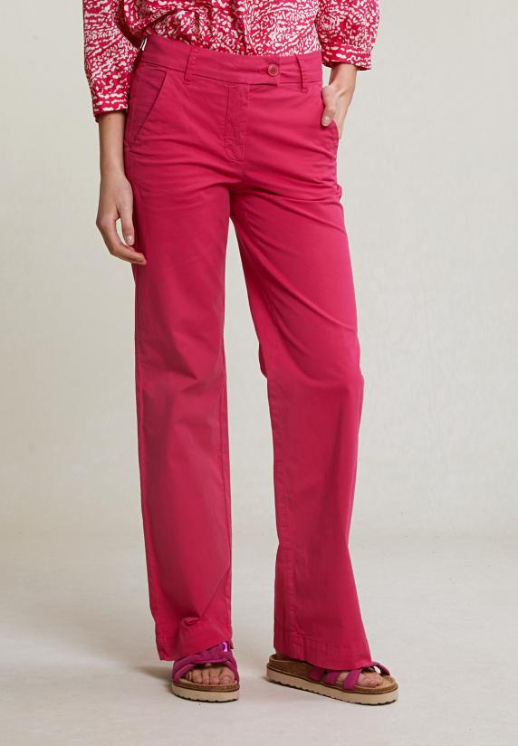 River Woods Fuchsia Rechte Stretch Broek