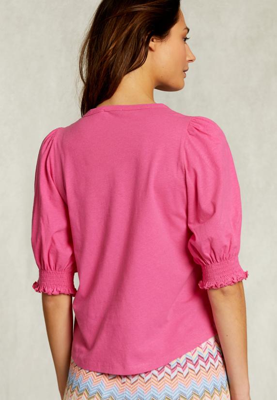 River Woods Fushia T-shirt 3/4 Mouwen Met Smock