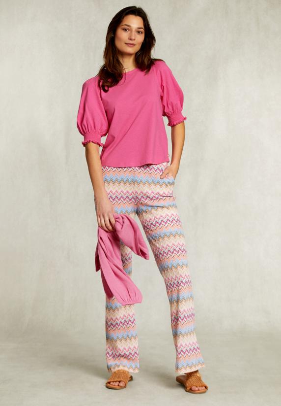 River Woods Fushia T-shirt 3/4 Mouwen Met Smock