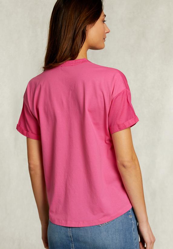 River Woods Fushia V-hals Blouse Met Zak