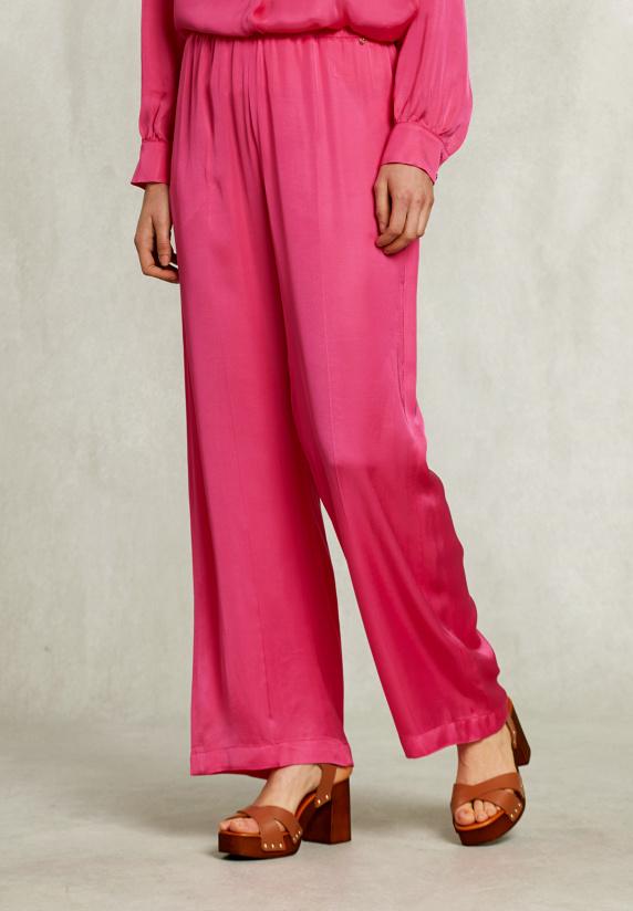 River Woods Fushia Wijde Broek Elastische Taille