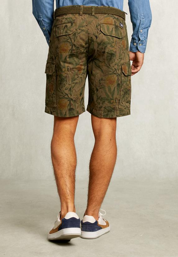 River Woods Gebloemde Cargo Short Savanna