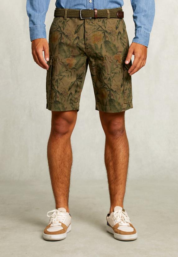 river woods Gebloemde cargo short savanna