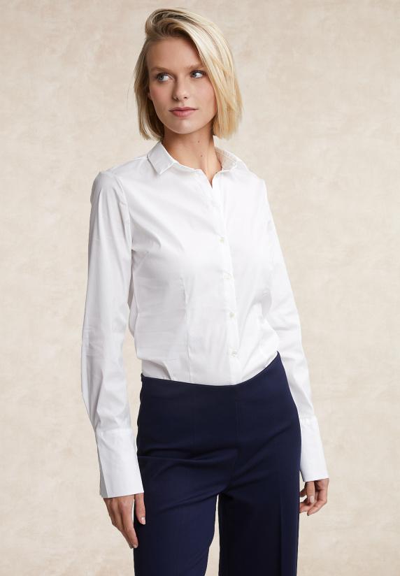 river woods Gecentreerde blouse lange mouwen écru