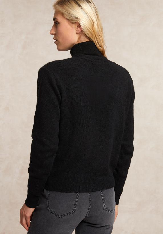 River Woods Geknoopte Alpaca V-hals Cardigan Zwart