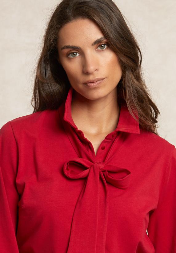 River Woods Geknoopte Blouse Met Strik Rood