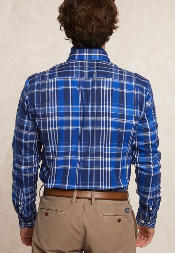 River Woods Geruit Flanellen Hemd Blauw/grijs