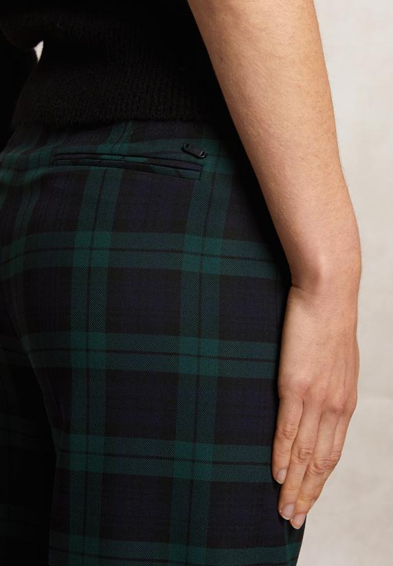 River Woods Geruite Wijde Broek Groen/blauw