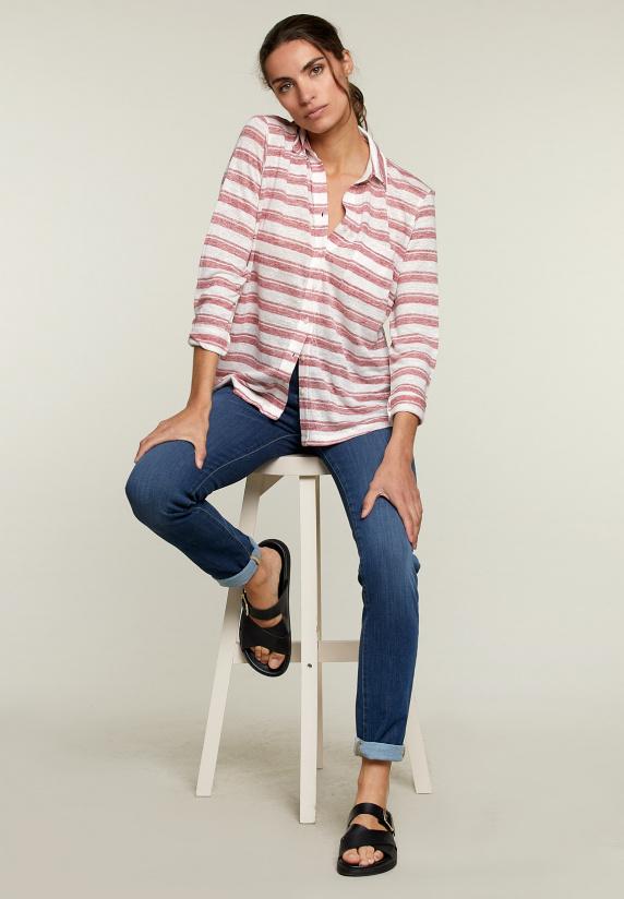 River Woods Gestreepte Blouse Met Lange Mouwen