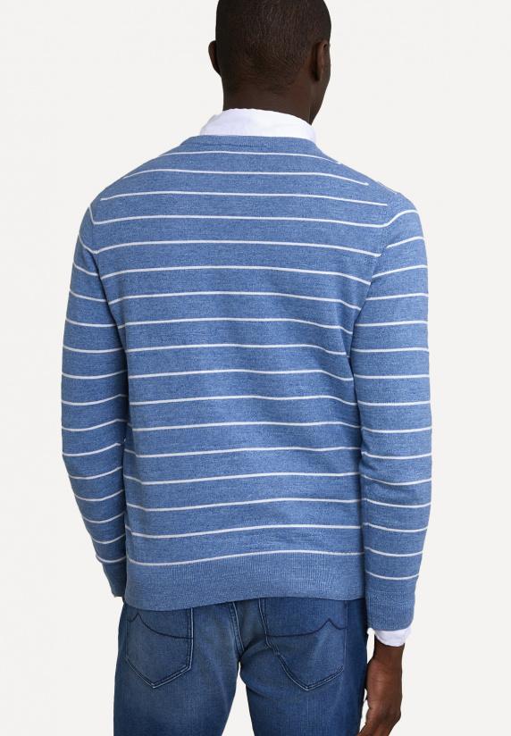 River Woods Gestreepte Trui Ronde Hals Lt Lake Mix