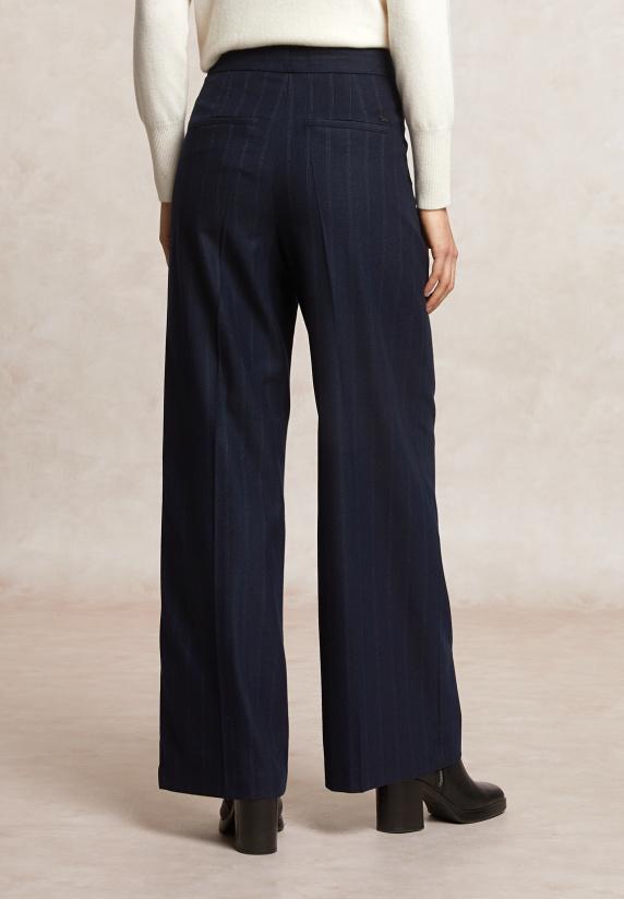 River Woods Gestreepte Wijde Bandplooibroek Blauw