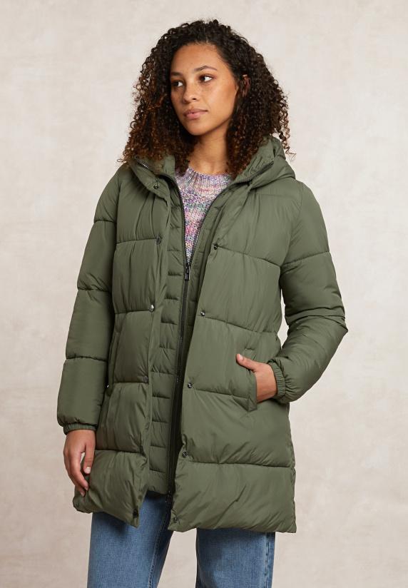 river woods Gewatteerde jas met kap kaki