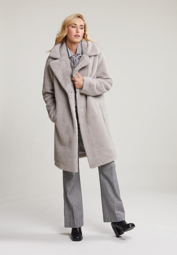 River Woods Grijze Blouse Kraag Met Strik