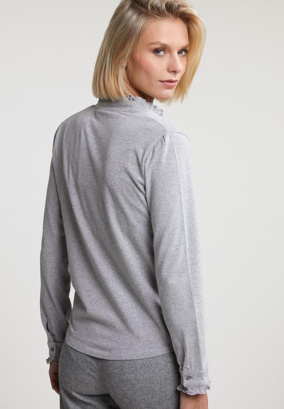 River Woods Grijze T-shirt Met Knopen