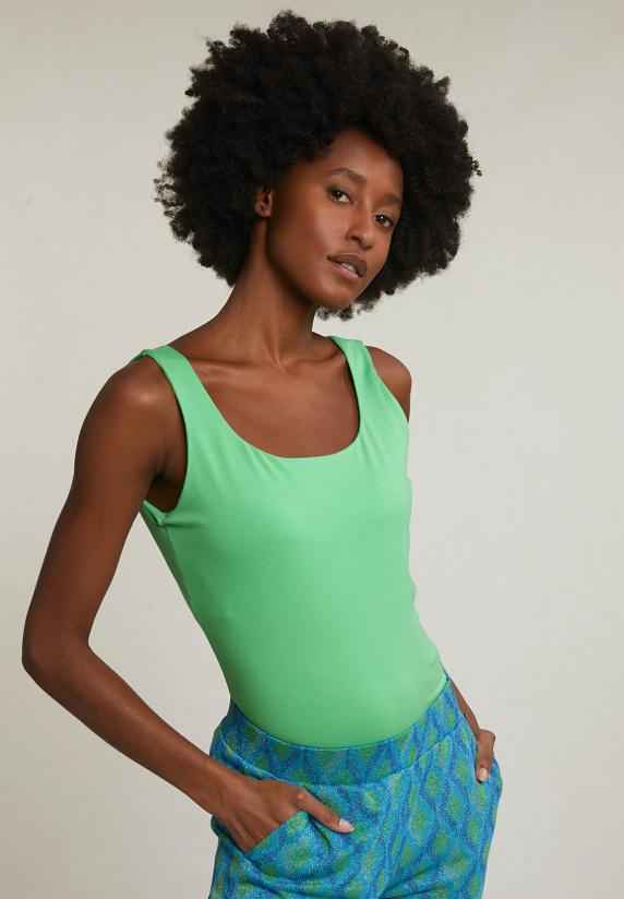 River Woods Groen Basic Stretch Topje