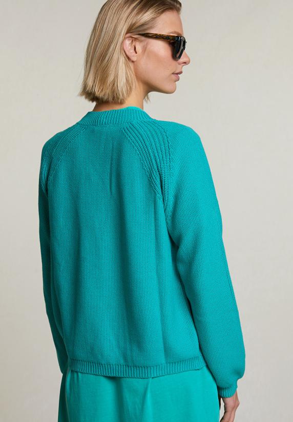 River Woods Groene Basic Cardigan Lange Mouwen