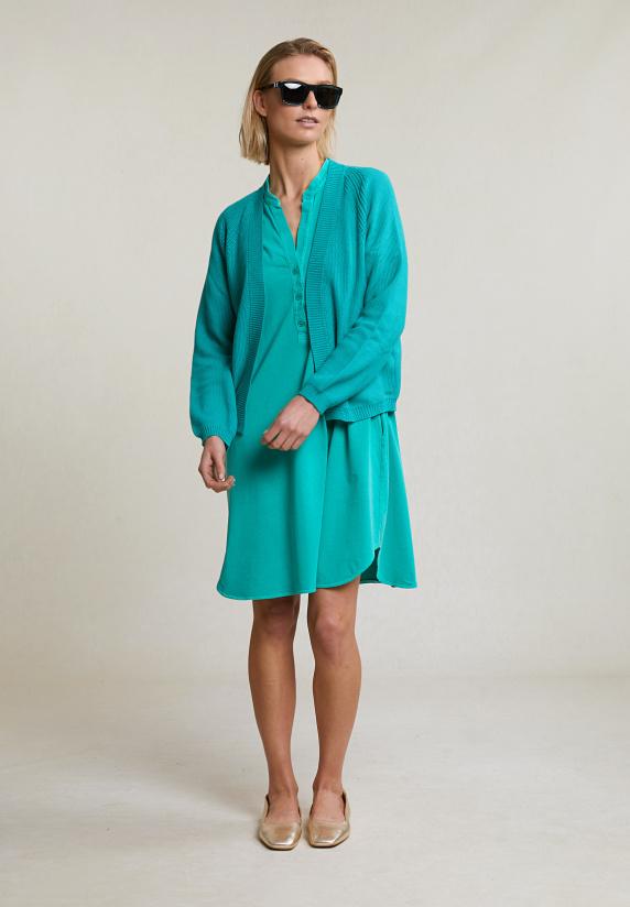 River Woods Groene Basic Cardigan Lange Mouwen