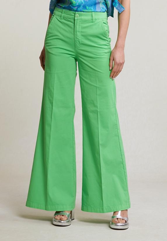 River Woods Groene Basic Lange Stretch Broek