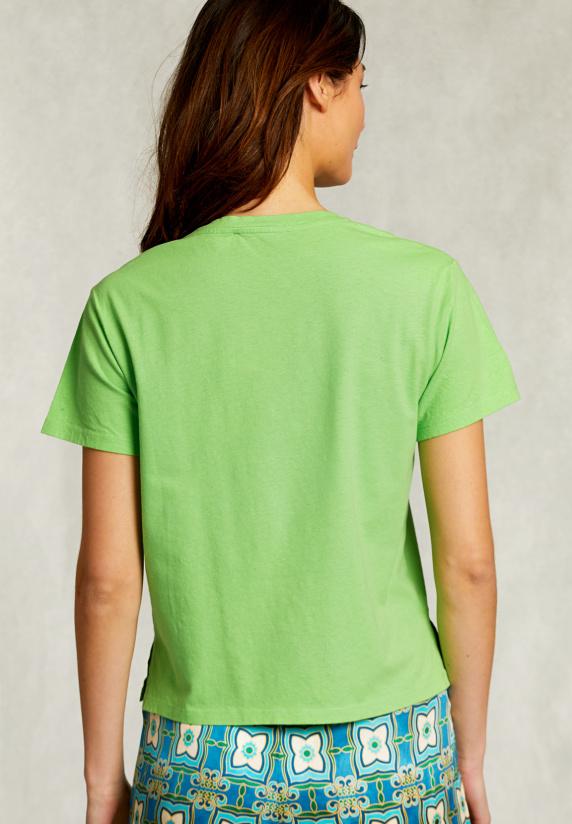 River Woods Groene Basic V-hals T-shirt