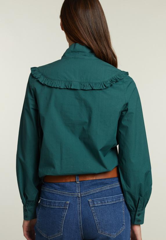 River Woods Groene Blouse Met Strik