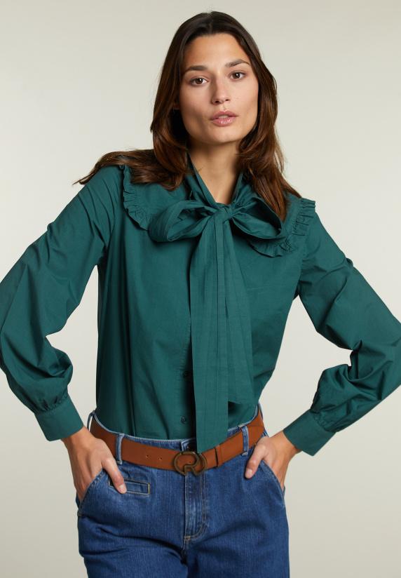 river woods Groene blouse met strik
