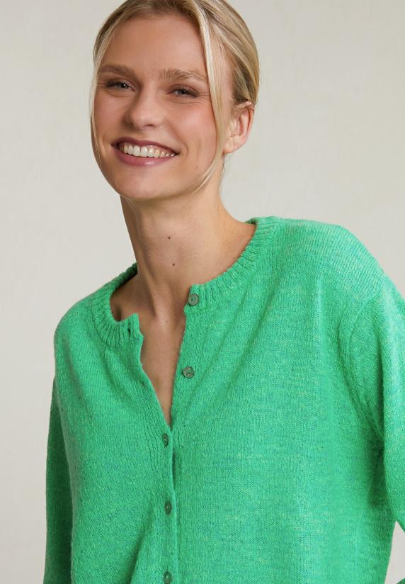 River Woods Groene Geknoopte Cardigan Ronde Hals