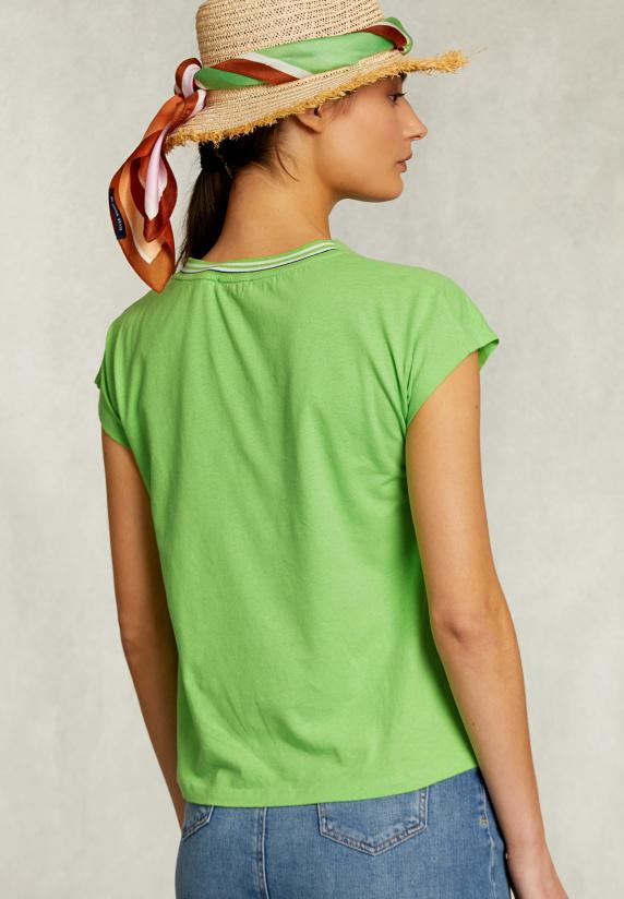 River Woods Groene Katoenen Mouwloze T-shirt