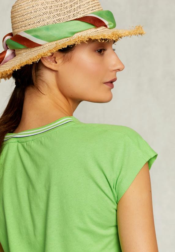 River Woods Groene Katoenen Mouwloze T-shirt