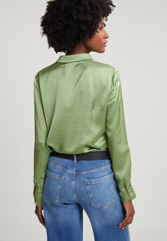 River Woods Groene Klassieke Blouse