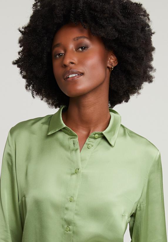 River Woods Groene Klassieke Blouse