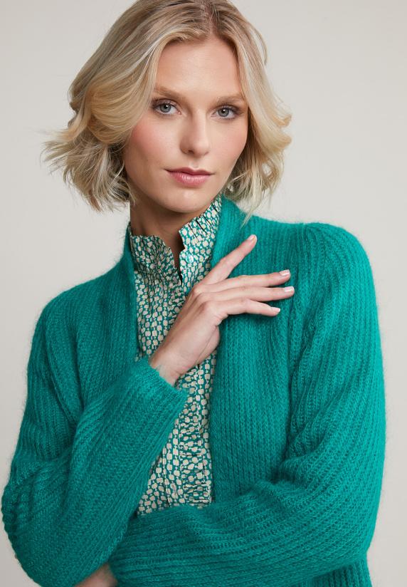 River Woods Groene Lange Cardigan Lange Mouwen