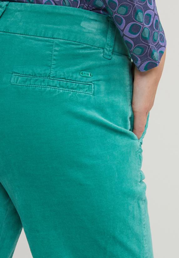 River Woods Groene Lange Fluwelen Broek