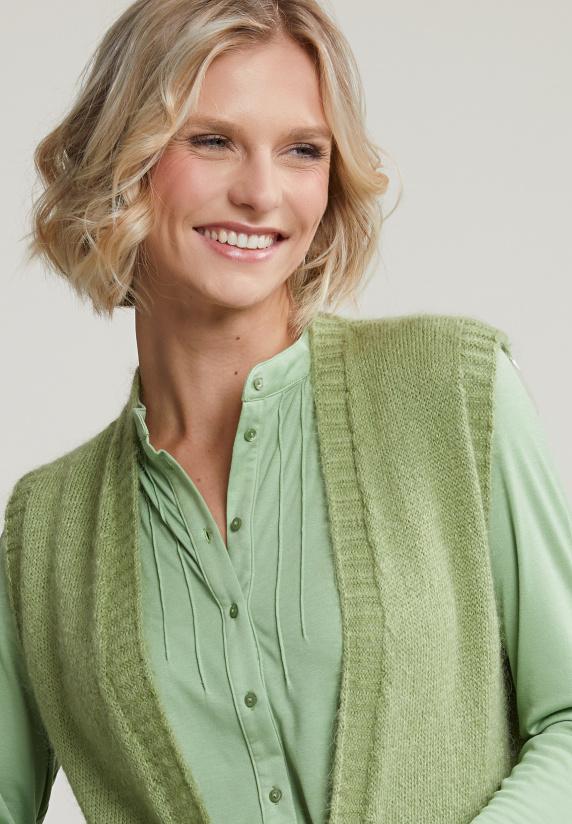 River Woods Groene Mouwloze V-hals Cardigan