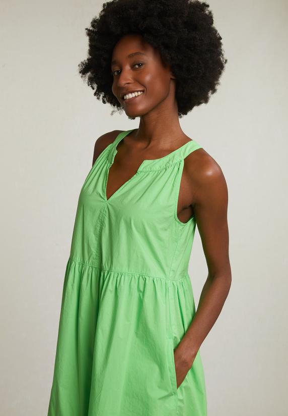 River Woods Groene Mouwloze V-hals Jurk