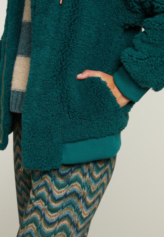 River Woods Groene Oversized Bomberjack Met Kap