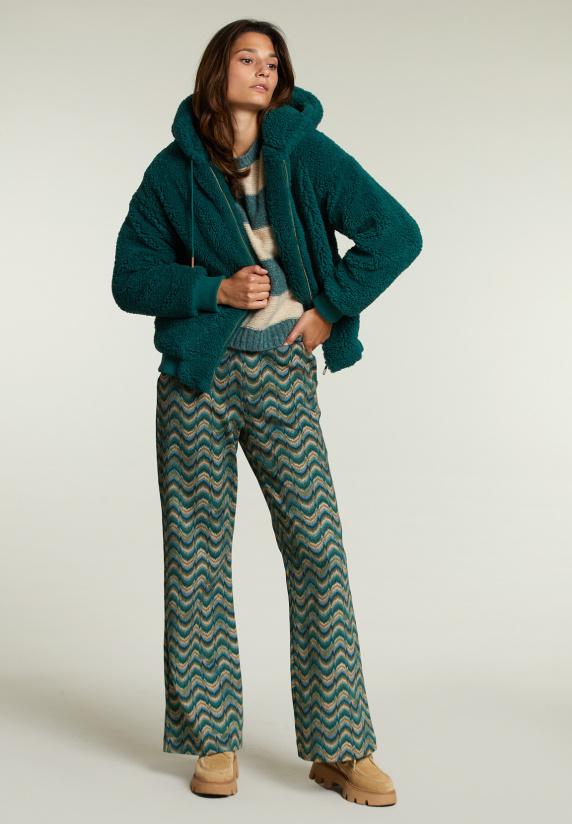 River Woods Groene Oversized Bomberjack Met Kap