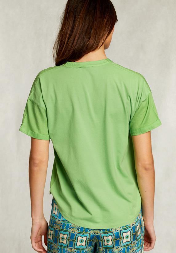 River Woods Groene V-hals Blouse Met Zak