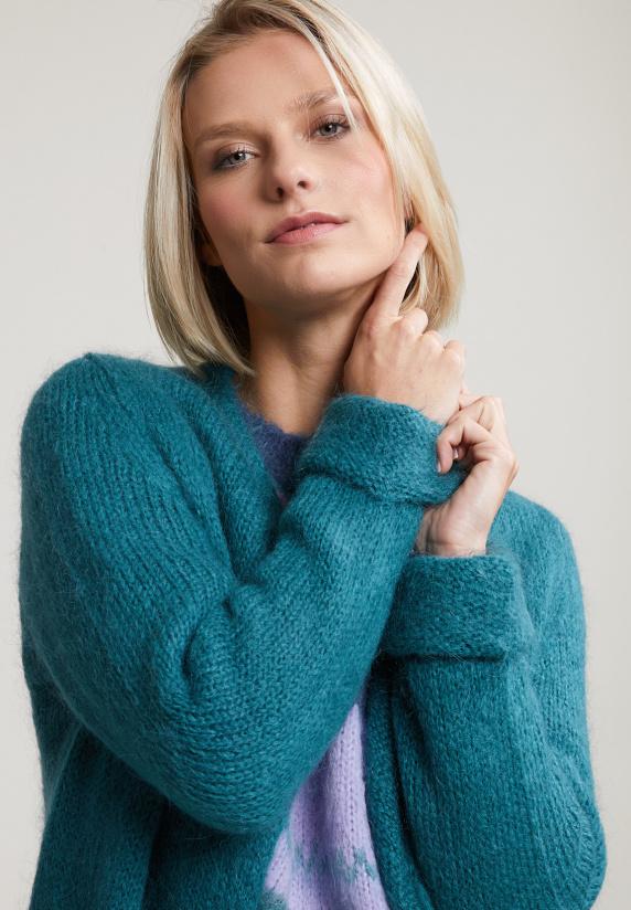 River Woods Groene V-hals Cardigan Lange Mouwen