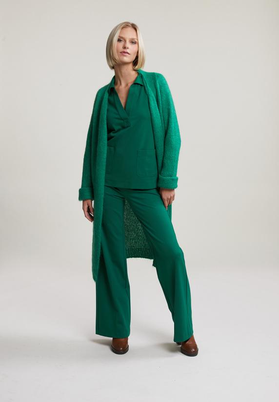 River Woods Groene V-hals Cardigan Lange Mouwen