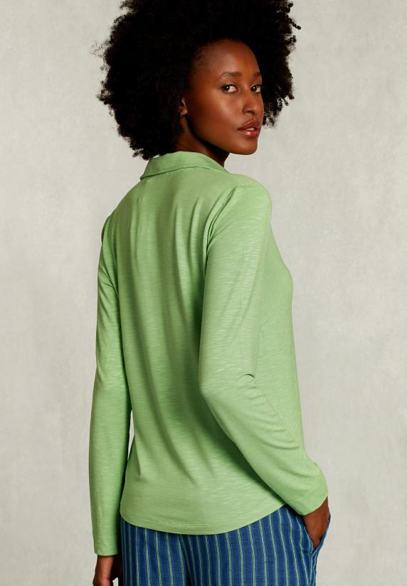 River Woods Groene Viscose T-shirt Met Zak
