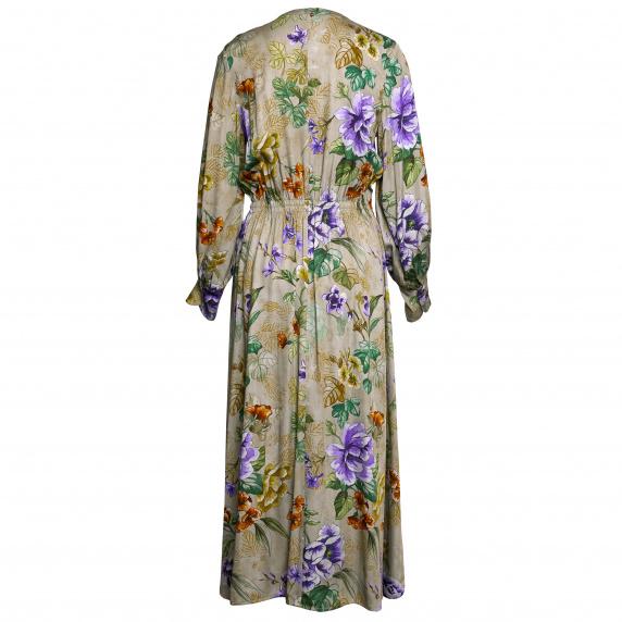 River Woods Jurk Met Ballonmouwen In Multi