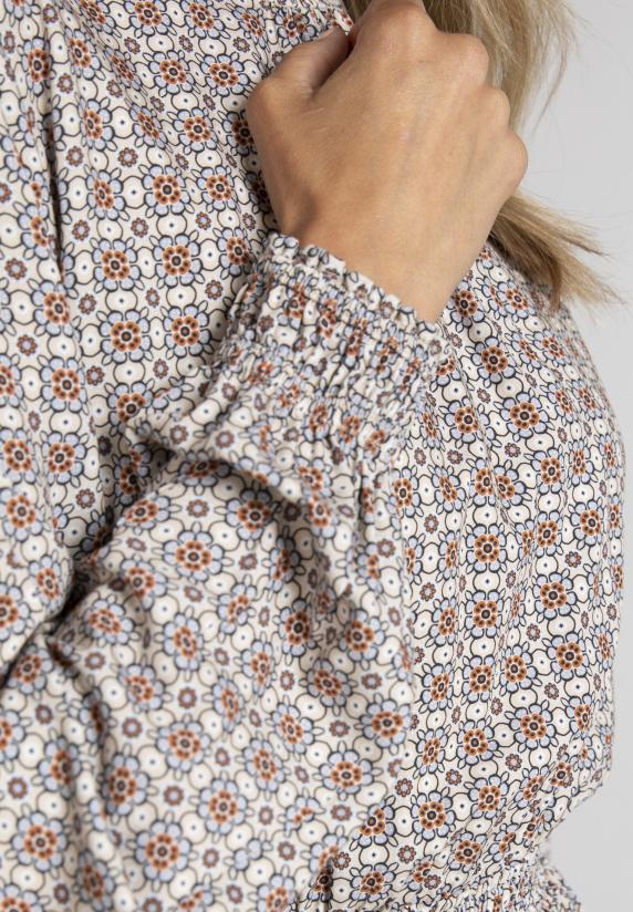 River Woods Jurk Met Smokwerk In Multi