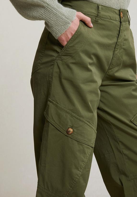 River Woods Kaki Stretch Broek Opgestikte Zakken