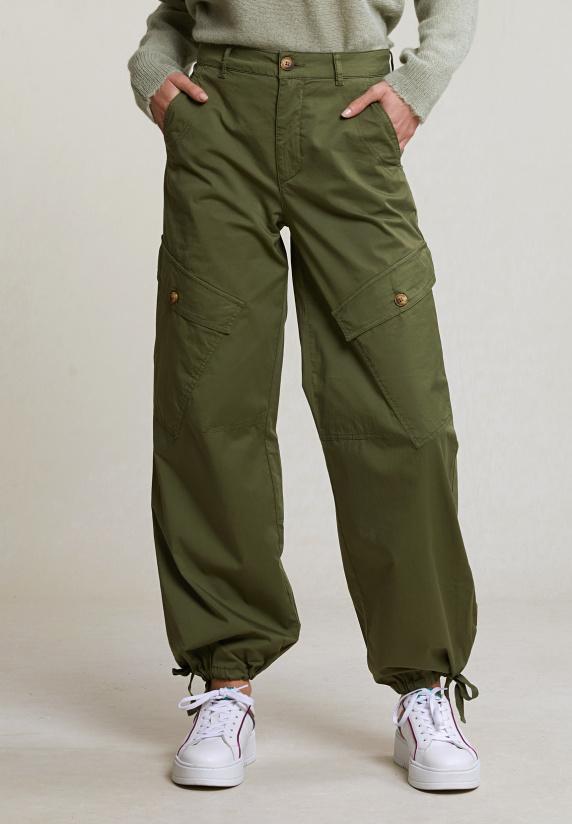 River Woods Kaki Stretch Broek Opgestikte Zakken