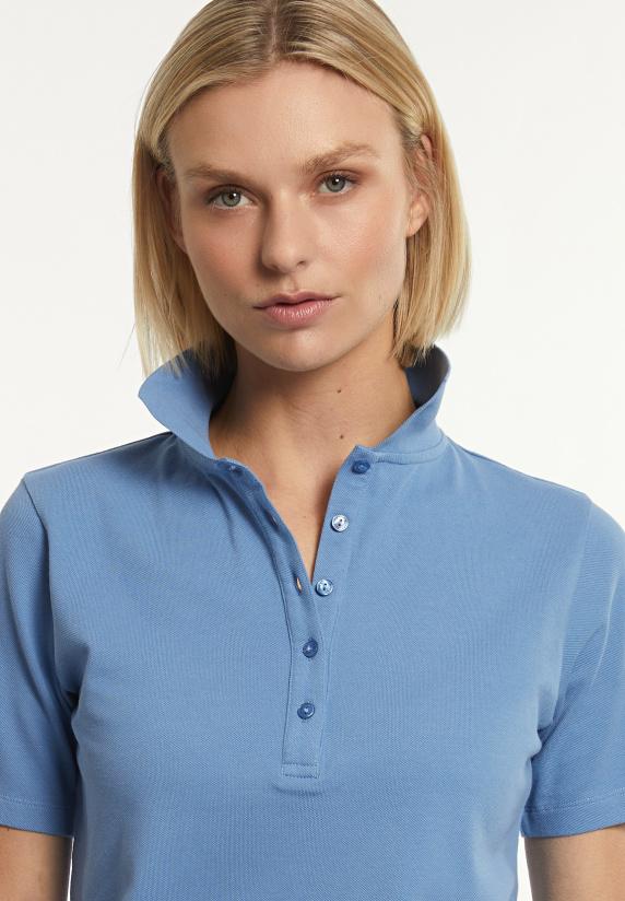 River Woods Katoenen Basic Polo Korte Mouwen Blauw