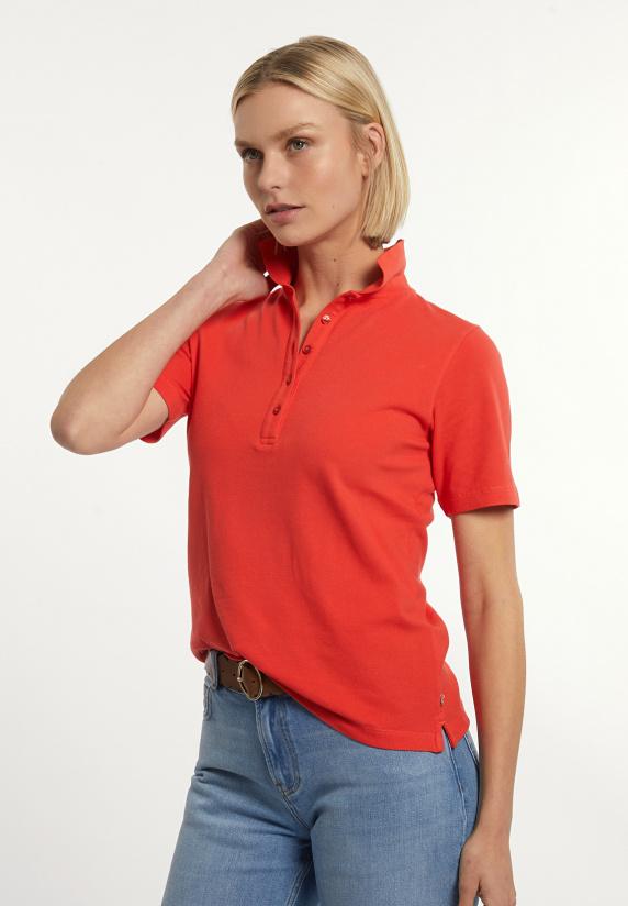 river woods Katoenen basic polo korte mouwen rood